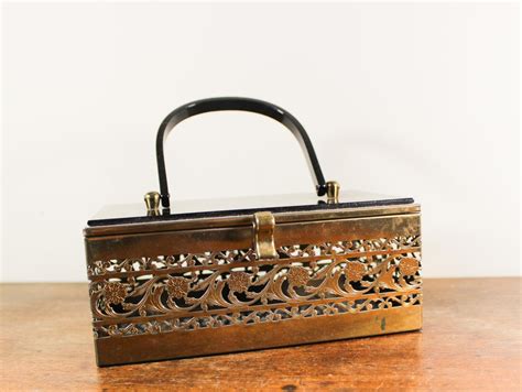 vintage metal box purse|old fashioned purses and handbags.